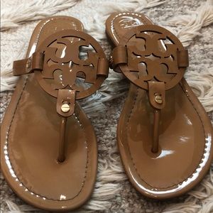 Tory Burch Miller Sandal Patent Leather nude/tan